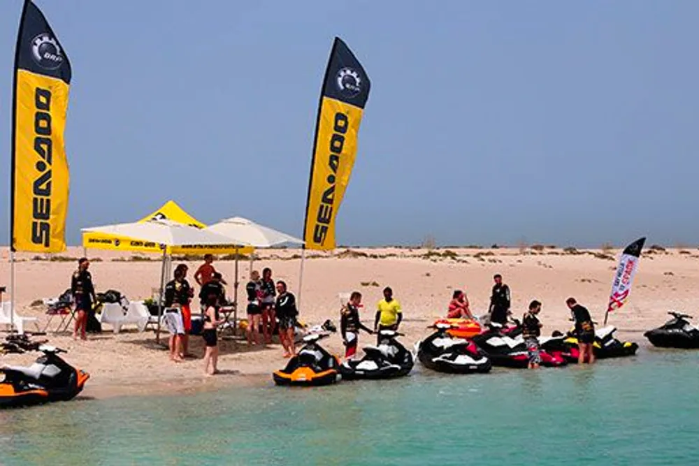 EVG en jet ski au départ du Port de Saint-Aygulf